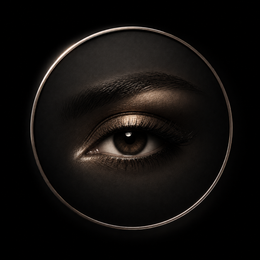 “Close-up feminine eye with intense kajal definition by IMPERA”