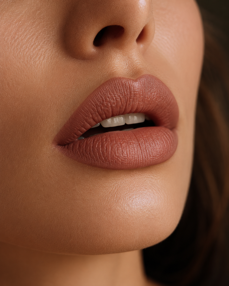 Natural liquid blush application creating healthy-looking cheeks